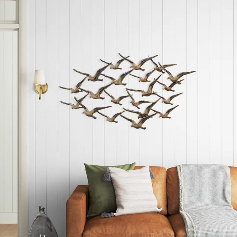 Urban Designs Flying Flocking Birds Wide Metal Wall Décor & Reviews